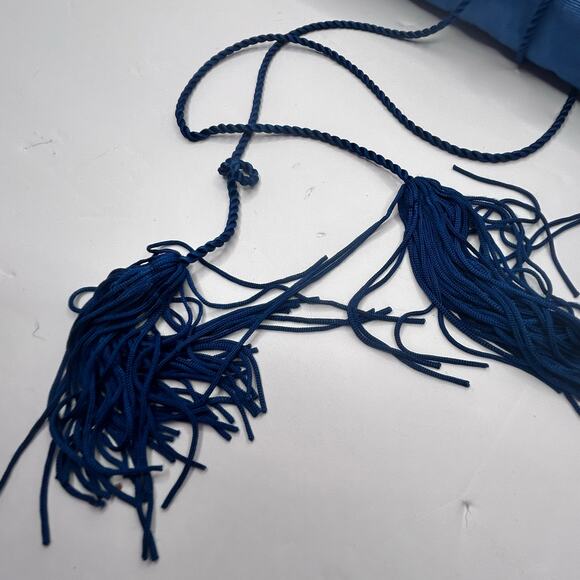 Crabtree & Evelyn London Royal Blue Jewelry Roll Soft Case with Tassels - Picture 7 of 7